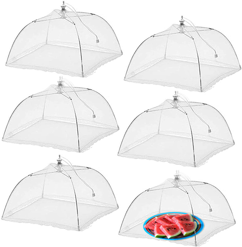 Simply Genius (6 Pack) Large and Tall 17X17 Pop-Up Mesh Food Covers Tent Umbrella for Outdoors, Screen Tents, Parties Picnics, Bbqs, Reusable and Collapsible Sporting Goods > Outdoor Recreation > Camping & Hiking > Tent Accessories Simply Genius 6  