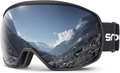 Snowledge Ski Goggles for Men Women with UV Protection, Anti-Fog Dual Lens  Snowledge 09 B-silver  