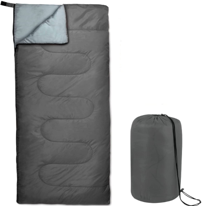 Envelope Sleeping Bags 4 Seasons Warm or Cold Lightweight Indoor Outdoor Sleeping Bags for Adults, Backpacking, Camping Sporting Goods > Outdoor Recreation > Camping & Hiking > Sleeping Bags Trail maker Grey  