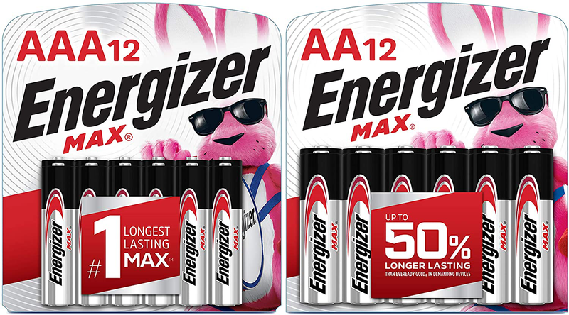 Energizer AAA Batteries (24 Count), Triple A Max Alkaline Battery Electronics > Electronics Accessories > Power > Batteries Energizer Combo Pack, 12 AA + 12 AAA  