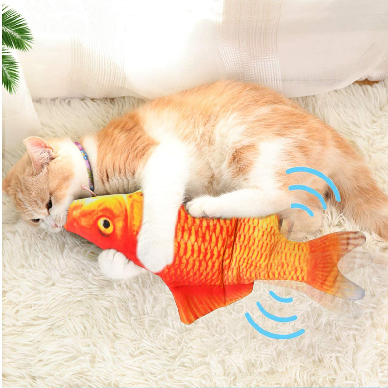 Senneny 2 Pack Electric Moving Fish Cat Toy, Realistic Plush Simulation Electric Wagging Fish Catnip Kicker Toys, Funny Interactive Pets Pillow Chew Bite Kick Supplies for Cat Kitten Kitty Animals & Pet Supplies > Pet Supplies > Cat Supplies > Cat Apparel Senneny   