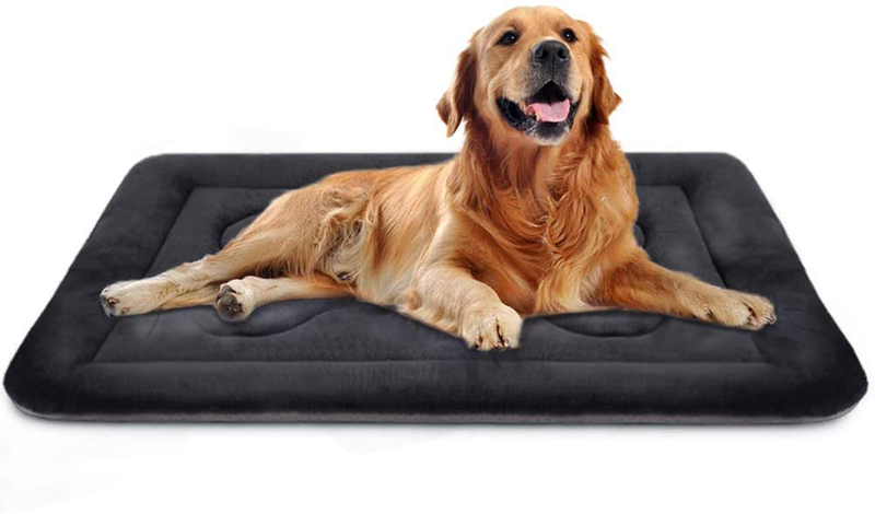 Dog Bed Large Crate Mat 42 in Non-Slip Washable Soft Mattress Kennel Pads Animals & Pet Supplies > Pet Supplies > Dog Supplies > Dog Beds JoicyCo Dark Gray 42" 