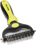 Maxpower Planet Pet Grooming Brush - Double Sided Shedding and Dematting Undercoat Rake Comb for Dogs and Cats,Extra Wide Animals & Pet Supplies > Pet Supplies > Dog Supplies Maxpower Planet Yellow  