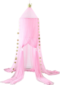 Mengersi Mosquito Net Bed Canopy Curtains Stars for Girls Kids for Single to King Size Beds Bedroom Decoration(Pink) Sporting Goods > Outdoor Recreation > Camping & Hiking > Mosquito Nets & Insect Screens Mengersi Pink  
