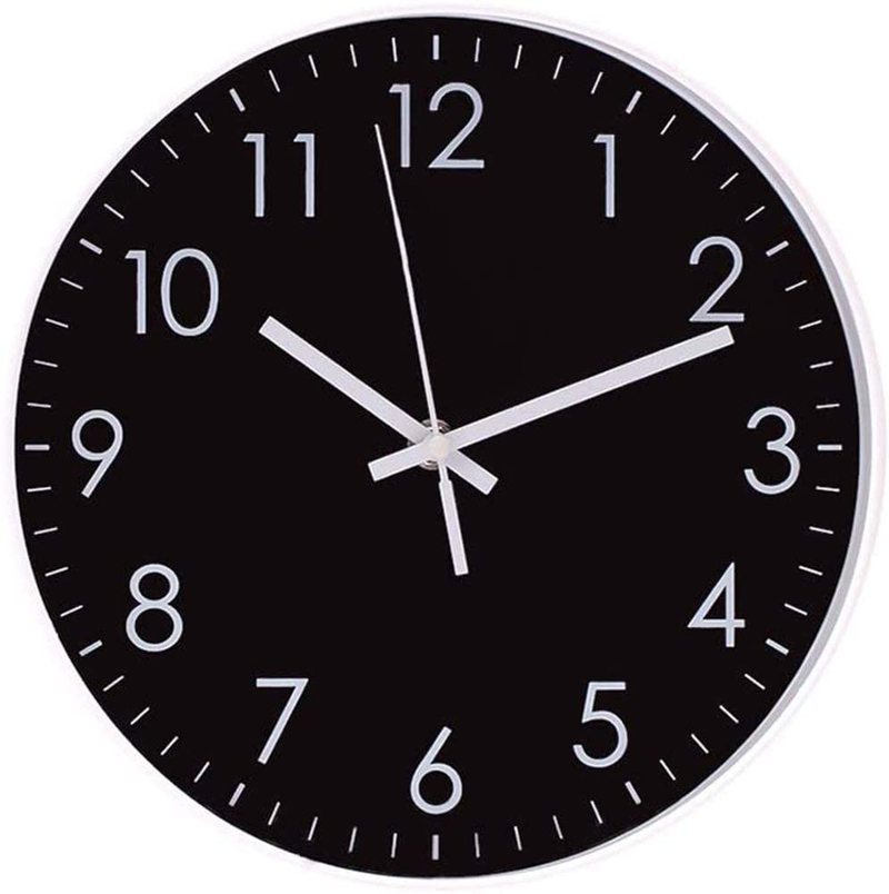 OYEALEX Silent Wall Clock, 10-Inch Silent Non Ticking Quartz Battery Operated Round Easy to Read School Classroom/Home/Office Clock (Green) Home & Garden > Decor > Clocks > Wall Clocks OYEALEX Black  