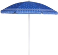 Picnic Time Portable Canopy Outdoor Umbrella, Black Home & Garden > Lawn & Garden > Outdoor Living > Outdoor Umbrella & Sunshade Accessories ONIVA - a Picnic Time brand Blue with Paisley Pattern  