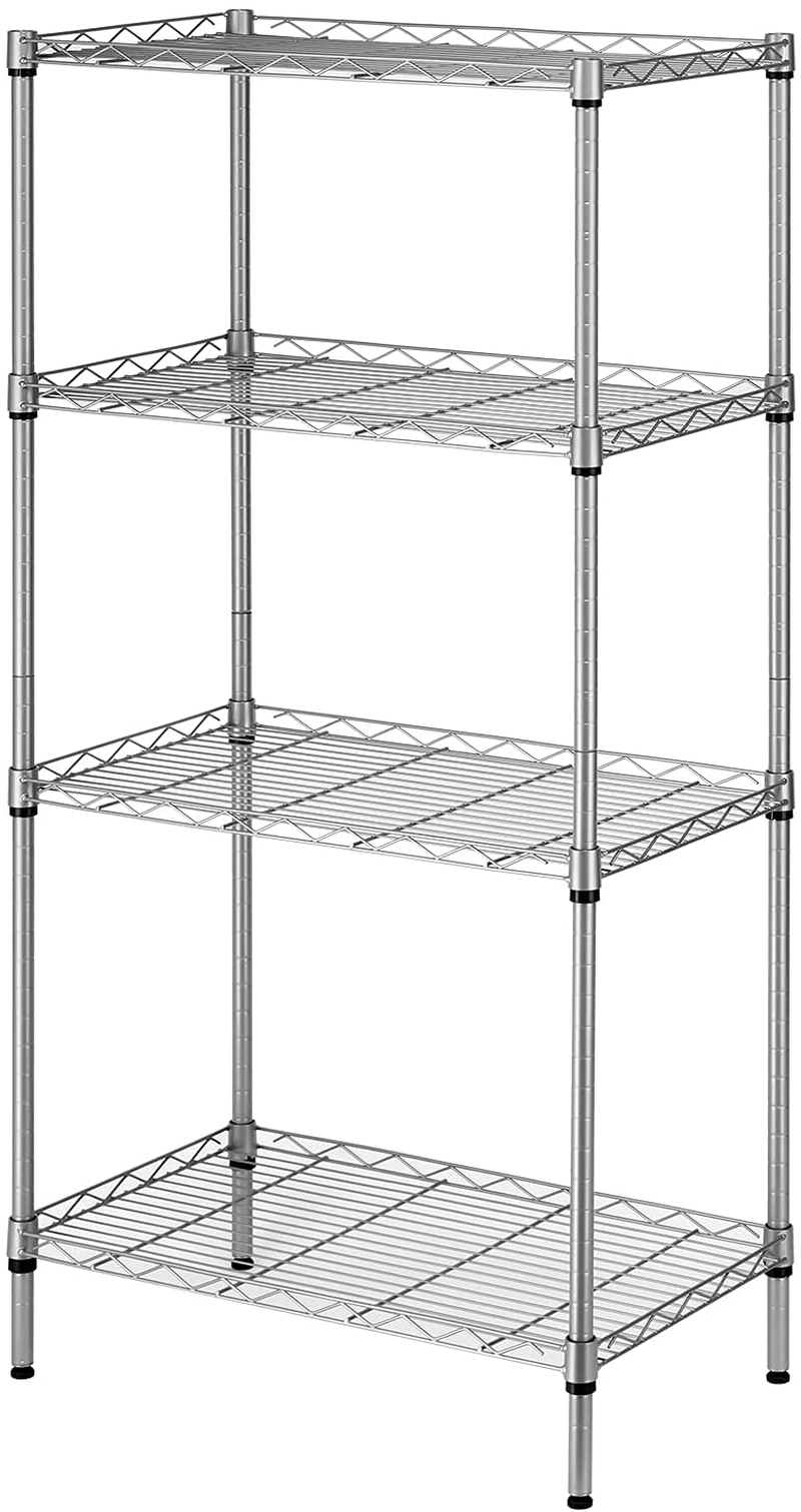 SINGAYE 5 Tier Storage Rack Wire Shelving Unit Storage Shelves Metal for Pantry Closet Kitchen Laundry 660Lbs Capacity 23.6" L x 14" W x 59.1" H Silver Home & Garden > Kitchen & Dining > Food Storage SINGAYE 4 tier  