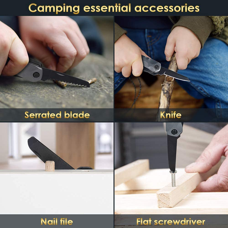 DR.LILIANG Multitool Camping Accessories Stocking Stuffers for Men Gifts,13 in 1 Survival Tools Christmas Gifts Cool Gadgets for Women Husband Grandpa Birthday Valentines Fathers Day Gifts for Dad Sporting Goods > Outdoor Recreation > Camping & Hiking > Camping Tools DR.LILIANG   