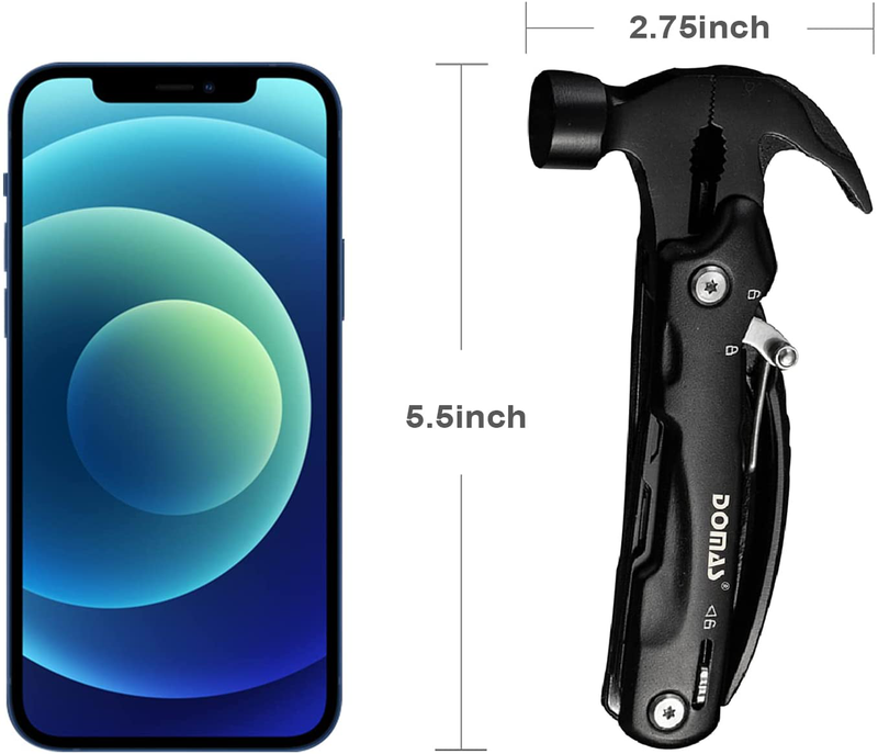 DOMAS DOMAS Multitool Hammer Mini Cool Gadgets Daughter Son Kids Wife Christmas Personalized Gifts Ideas for Men Dad Husband Boyfriend Grandpa Sporting Goods > Outdoor Recreation > Camping & Hiking > Camping Tools DOMAS   