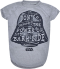 Star Wars for Pets "Don'T Underestimate the Power of My Bark Side" Dog Tee, Grey - Star Wars Pet Shirt for Dogs - Cute Dog Shirt, Pet Clothes for Dogs Animals & Pet Supplies > Pet Supplies > Cat Supplies > Cat Apparel STAR WARS Gray Large 