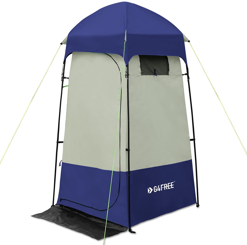 G4Free Camping Shower Tent, Privacy Tent Dressing Changing Room, Portable Toilet, Rain Shelter for Camping Beach with Carry Bag Sporting Goods > Outdoor Recreation > Camping & Hiking > Portable Toilets & ShowersSporting Goods > Outdoor Recreation > Camping & Hiking > Portable Toilets & Showers G4Free Blue  
