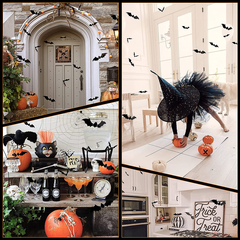 Kidtion 3D Bats Halloween Decorations 60 PCS, Upgraded Halloween Decor with 4 Different Sizes, Removable PVC Bats Decor with Easy Operation, Realistic Halloween Bats for Outdoor Decor & Indoor Decor Arts & Entertainment > Party & Celebration > Party Supplies Kidtion   