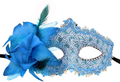 Masquerade Party mask Venetian of Realistic Silicone Masquerade Half face Mask Apparel & Accessories > Costumes & Accessories > Masks Anomasu Sky Blue  