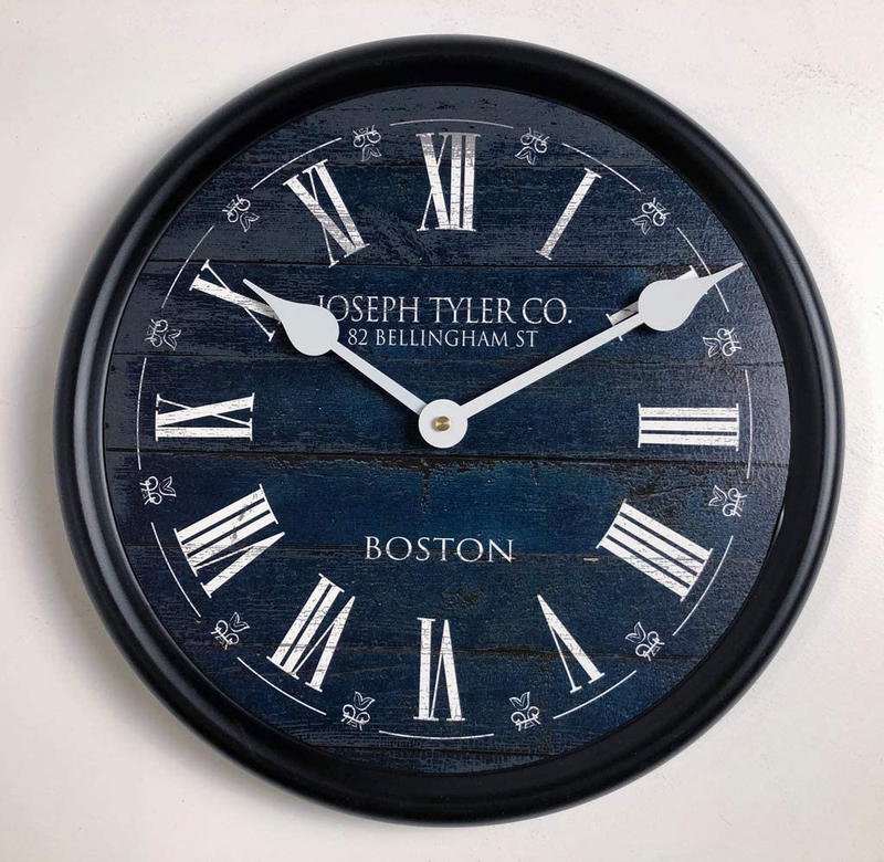 Navy Blue Large Wall Clock | Ultra Quiet Quartz Mechanism | Hand Made in USA | Beautiful Crisp Lasting Color | Comes in 8 Sizes Home & Garden > Decor > Clocks > Wall Clocks The Big Clock Store 2. Barnwood Navy 24-inch framed 