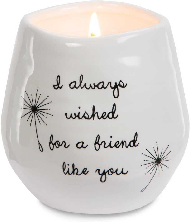 Pavilion Gift Company 77114 Plain Dandelion Always Wished for a Friend Like You White Ceramic Soy Serenity Scented Candle Home & Garden > Decor > Home Fragrances > Candles Pavilion Gift Company Default Title  