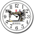 Sewing Room 2 Wall Clock, Available in 8 Sizes, Most Sizes Ship 2-3 Days, Whisper Quiet. Home & Garden > Decor > Clocks > Wall Clocks The Big Clock Store 1. Sewing Room 12-Inch 