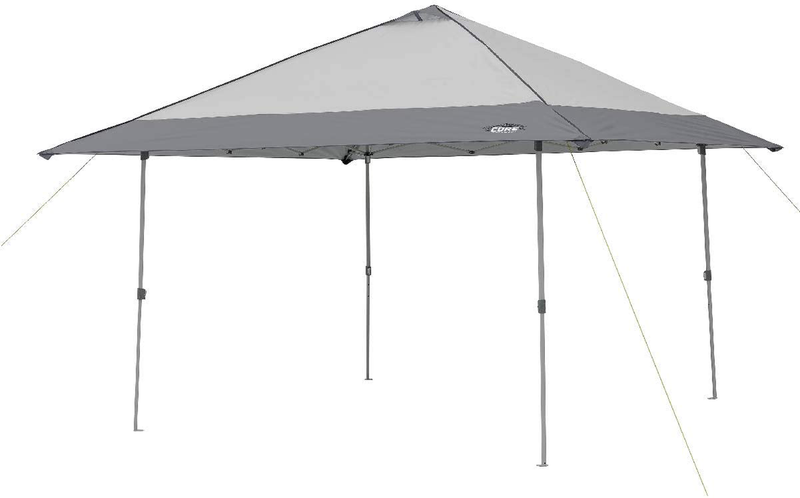 Core 13' x 13' Instant Shelter Pop Up Canopy Gazebo Tent for Shade in Backyard, Party, Event with Wheeled Carry Bag, Gray