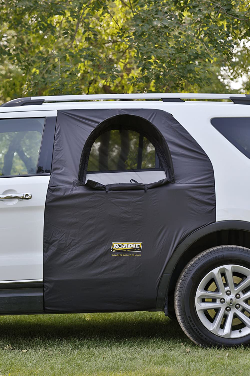 ROADIE- the OVERNIGHTER SUV Window Tent with Bug Screen and Retractable Awning – Great for Camping in an SUV. (Patented) Sporting Goods > Outdoor Recreation > Camping & Hiking > Tent Accessories ROADIE   