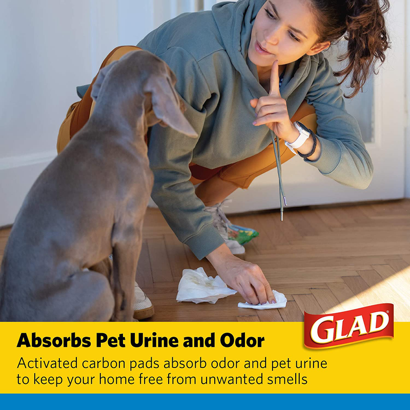 Glad for Pets Black Charcoal Puppy Pads-Puppy Potty Dog Training Pads That Absorb & NEUTRALIZE Urine Instantly-Training Pads for Dogs, Dog Pee Pads, Pee Pads for Dogs, Dog Crate Pads Animals & Pet Supplies > Pet Supplies > Dog Supplies > Dog Diaper Pads & Liners Fetch for Pets   