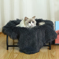 JUNSPOW [Cat Bed Hammock + Pet Blanket Set] Cat Bed Blanket Dog Bed Blanket,Soft Pet Bed Blanket,Gray Animals & Pet Supplies > Pet Supplies > Cat Supplies > Cat Beds JUNSPOW Gray  