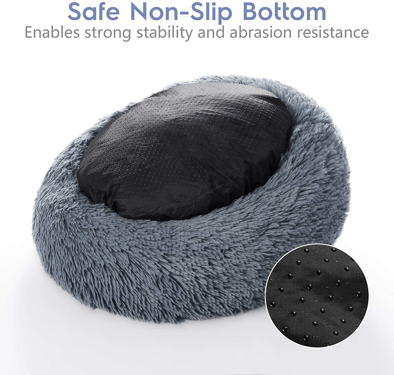 Rabbitgoo Cat Bed for Indoor Cats, Fluffy round Self Warming Calming Soft Plush Donut Cuddler Cushion Pet Bed for Small Dogs Kittens, Machine Washable, Non-Slip Animals & Pet Supplies > Pet Supplies > Cat Supplies > Cat Beds rabbitgoo   