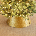 Glitzhome Hammered Metal Christmas Tree Collar Decorations, 22" D, Gold Home & Garden > Decor > Seasonal & Holiday Decorations > Christmas Tree Stands Glitzhome Gold 22"D 