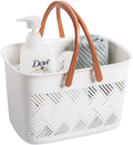 Portable Shower Caddy Tote, Plastic Storage Caddy Basket with Handle for College, Dorm, Bathroom, Garden, Cleaning Supplies, White Sporting Goods > Outdoor Recreation > Camping & Hiking > Portable Toilets & Showers Andmey White  