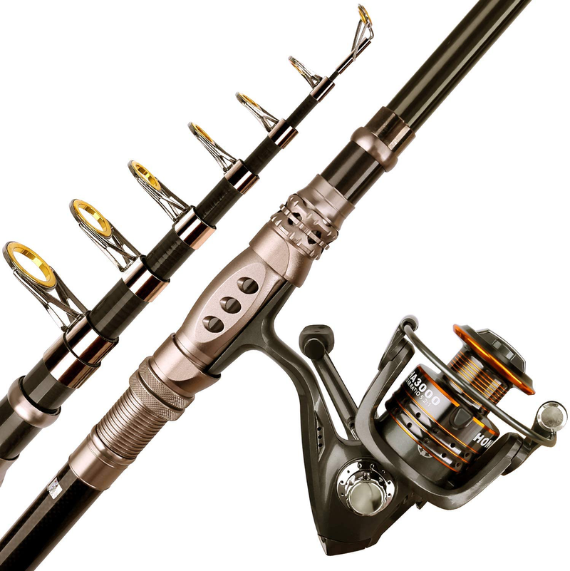 PLUSINNO Fishing Rod and Reel Combos Carbon Fiber Telescopic Fishing Rod with Reel Combo Sea Saltwater Freshwater Kit Fishing Rod Kit Sporting Goods > Outdoor Recreation > Fishing > Fishing Rods PLUSINNO   