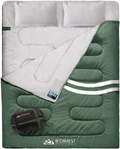 IFORREST Double Sleeping Bag for Adults - 2 Person Cold Weather (3-4 Seasons) Camping Bed, Extra-Wide & Warm, King Size XL with 2 Pillows Sporting Goods > Outdoor Recreation > Camping & Hiking > Sleeping BagsSporting Goods > Outdoor Recreation > Camping & Hiking > Sleeping Bags IFORREST Green/ Double  