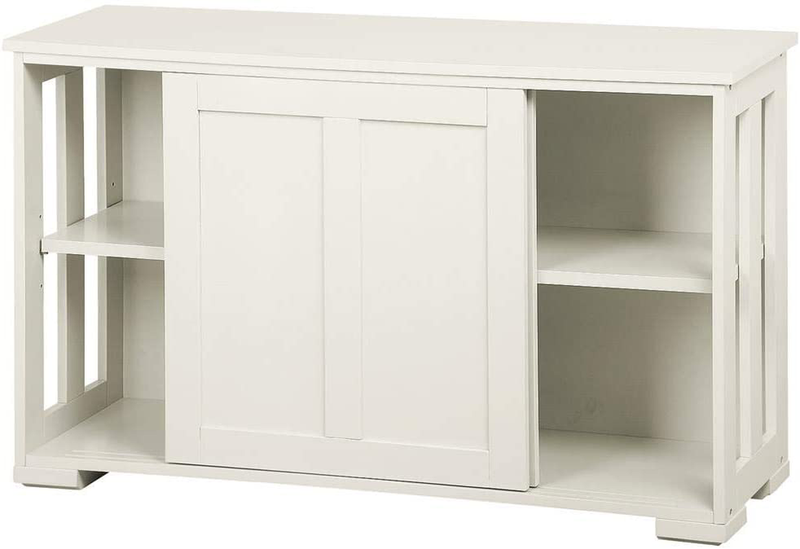 Go2Buy Antique White Stackable Sideboard Buffet Storage Cabinet with Sliding Door Kitchen Dining Room Furniture