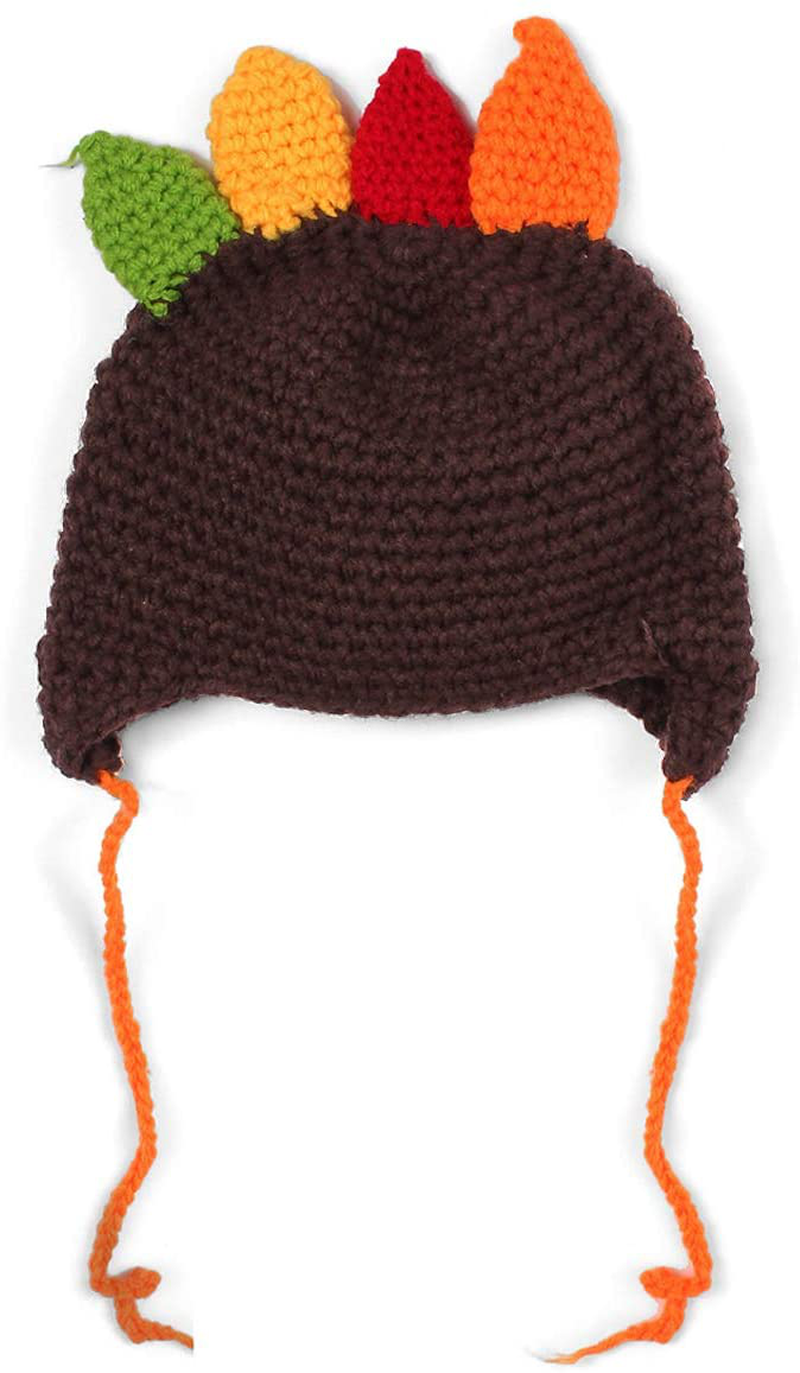 Tinsow Brown Baby Thanksgiving Christmas Beanie Turkey Hat Knitted Cap Hat Photo Prop Home & Garden > Decor > Seasonal & Holiday Decorations& Garden > Decor > Seasonal & Holiday Decorations Tinsow   