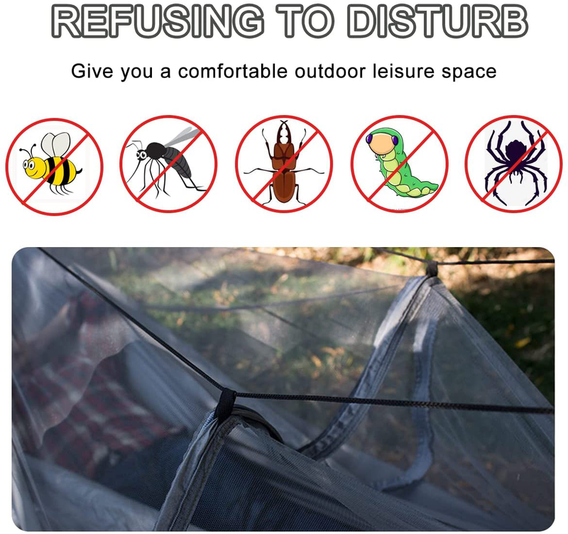 Double Hammock with Mosquito Net for 1-2 Person,Imngbl Portable Lightweight Pop up Hammocks with Bug Net & Tree Straps for outside Camping Sporting Goods > Outdoor Recreation > Camping & Hiking > Mosquito Nets & Insect Screens IMNGBL   