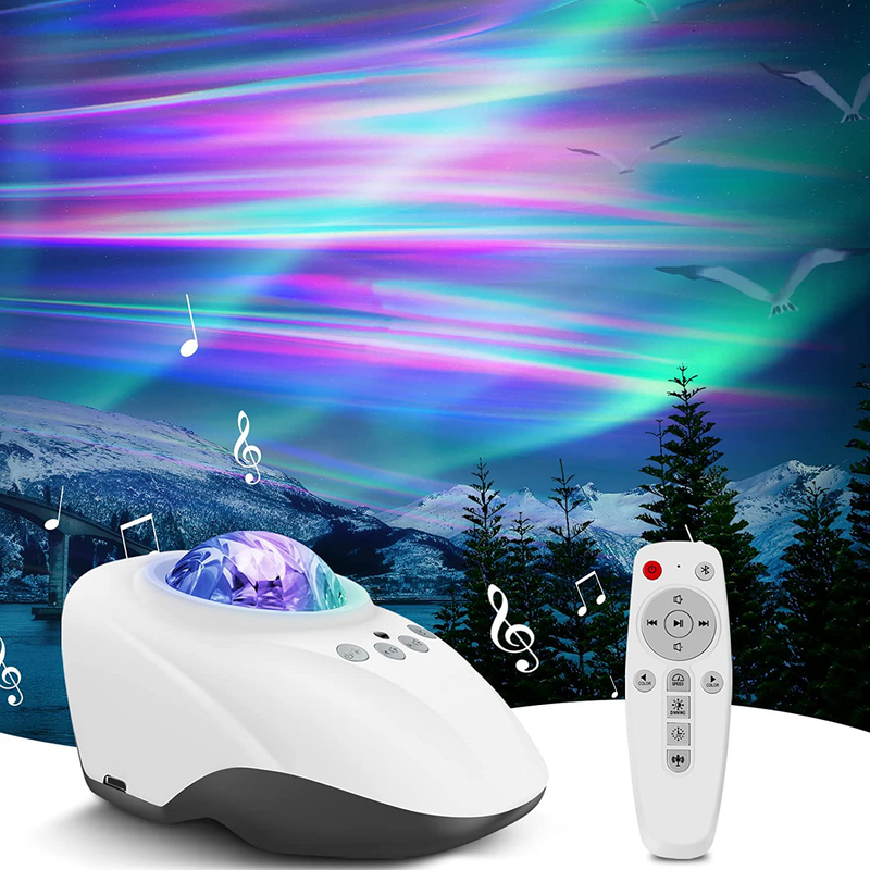 INNENS Northern Lights Projector, Aurora Ceiling Projector Lights for Bedroom Decor with Bluetooth Speaker White Noise Machine, Birthday Valentines Day Gifts for Kids Adults Women Men, Gaming Room Home & Garden > Lighting > Night Lights & Ambient Lighting Innens   