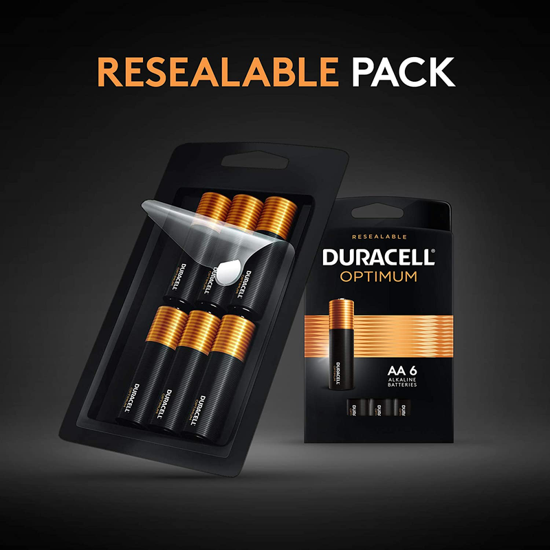 Duracell Optimum AAA Batteries | 12 Count Pack | Lasting Power Triple A Battery | Alkaline AAA Battery Ideal For Household And Office Devices | Resealable Package For Storage Electronics > Electronics Accessories > Power > Batteries Duracell   