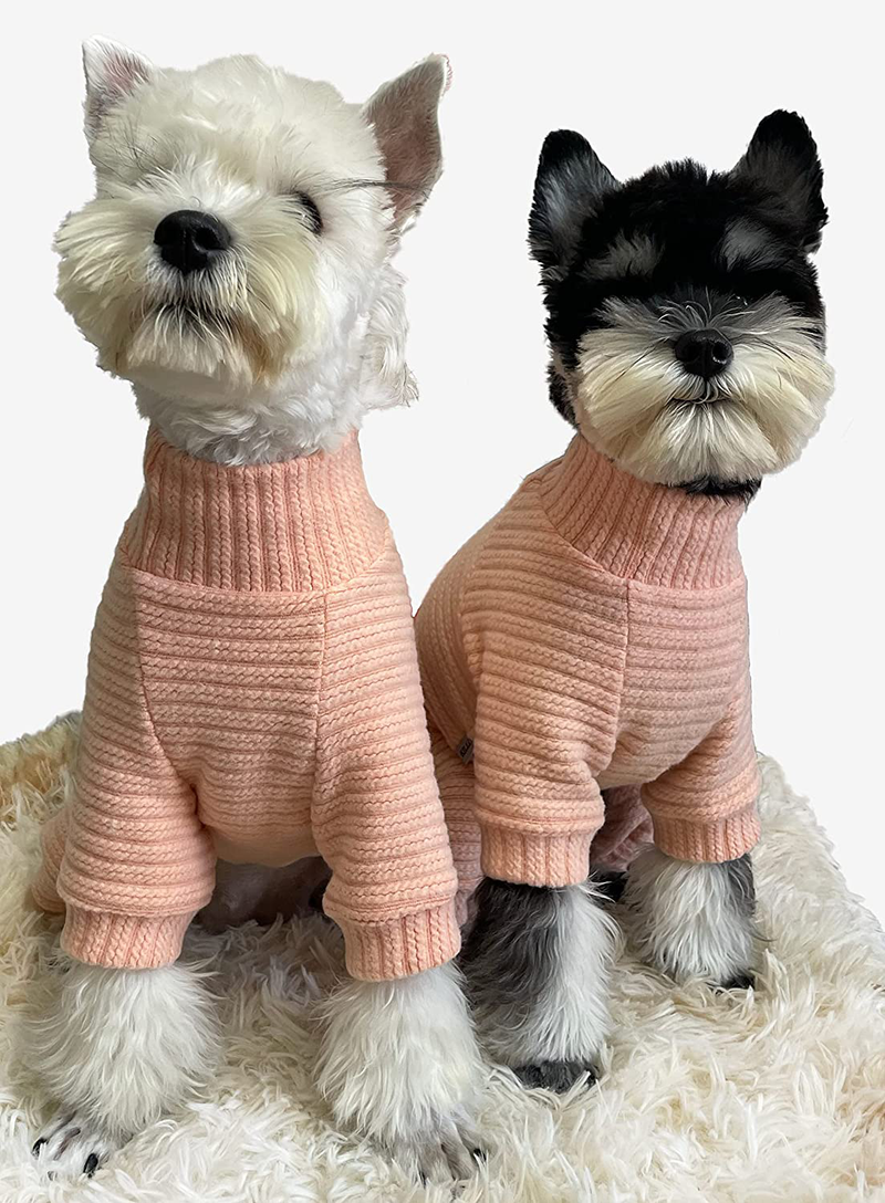 KILLUA Dog Sweater Turtleneck Knitted Pajamas Pet Cat Dog’S Recovery Suit Post Surgery Shirt for Puppy，Full Coverage Dog'S Bodysuit Wound Protective Surgical Thermal Clothes Animals & Pet Supplies > Pet Supplies > Cat Supplies > Cat Apparel KILLUA Orange H—Chest:17.1~18.7inch 