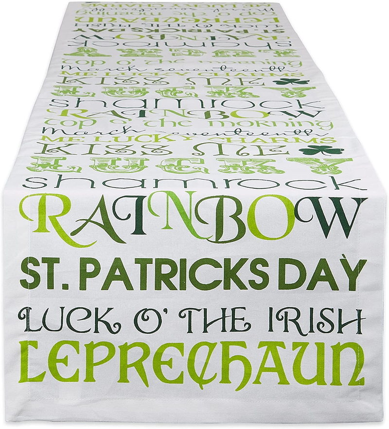 DII St. Patrick'S Day Collection Tabletop, Table Runner, 14X74", Shamrock Arts & Entertainment > Party & Celebration > Party Supplies DII St. Patrick's Day Table Runner, 14x108" 
