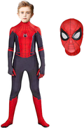 Superhero Costume Bodysuit for Kids Spandex Zentai Halloween Cosplay Jumpsuit 3D Style Apparel & Accessories > Costumes & Accessories > Costumes BOMLY Red Kids-XL (Height: 51-55Inch) 