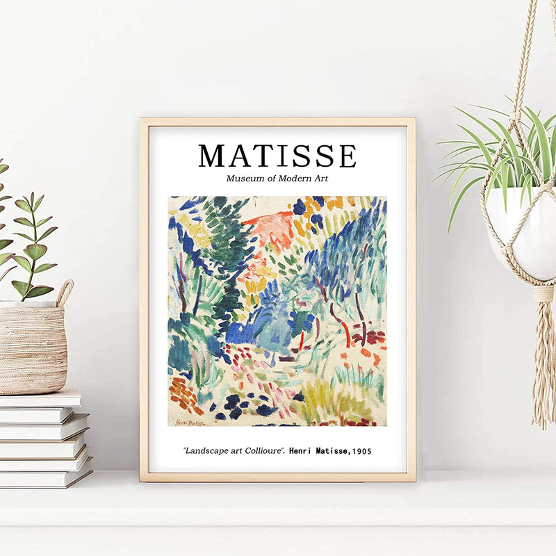Henri Matisse Wall Art Prints - Matisse Canvas Wall Art Picture Matisse Landscape Poster Henri Matisse Exhibition Poster Matisse at Collioure Print Abstract Matisse Print Artwork Decor 12X16 Unframed Home & Garden > Decor > Artwork > Posters, Prints, & Visual Artwork Pennclys   
