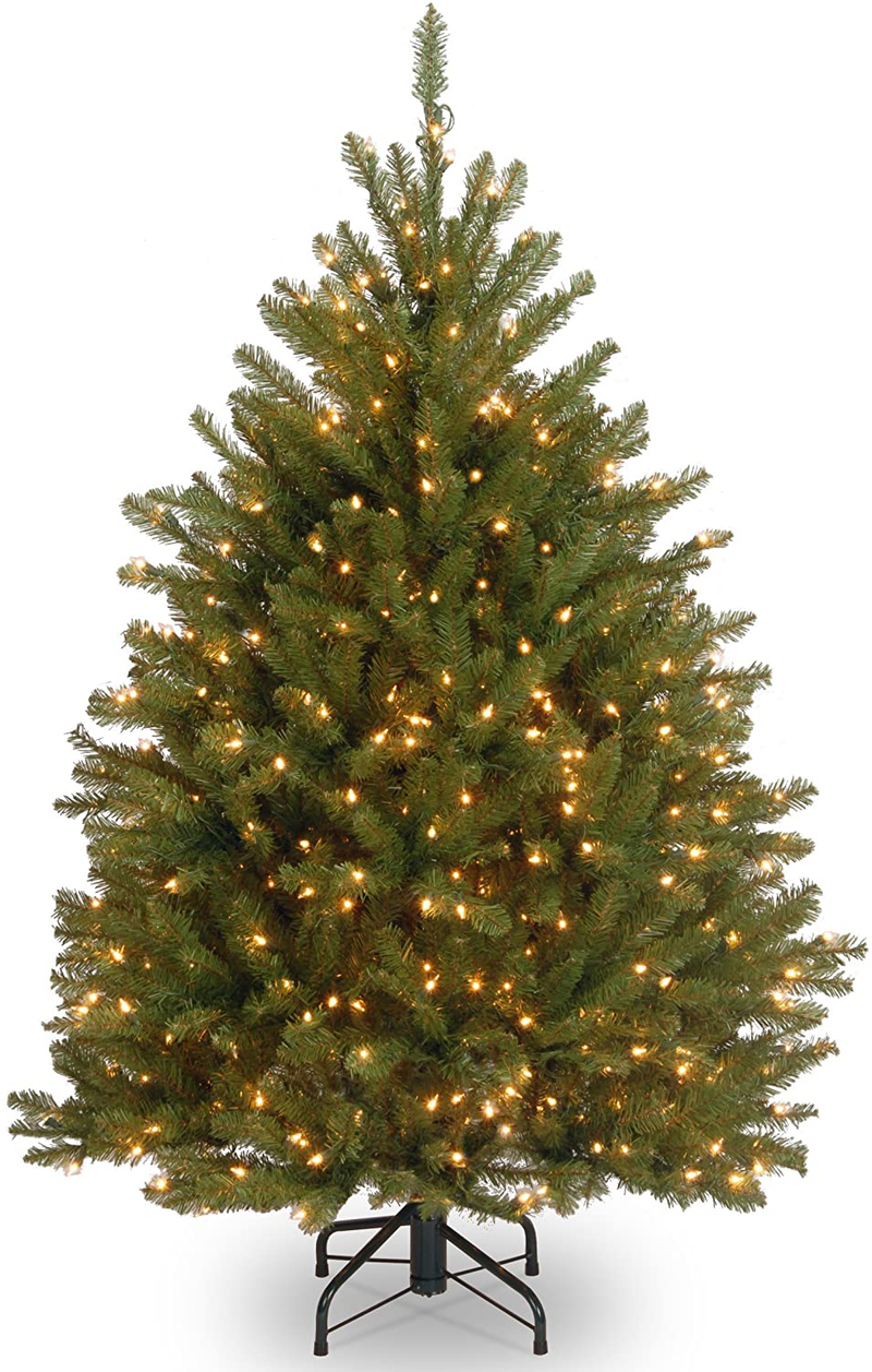 National Tree Company Pre-lit Artificial Christmas Tree | Includes Pre-strung White Lights, PowerConnect and Stand | Dunhill Fir - 9 ft Home & Garden > Decor > Seasonal & Holiday Decorations > Christmas Tree Stands National Tree Company 4.5 ft  