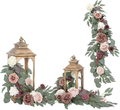 Ling's moment Handcrafted Rose Flower Garland Floral Arrangements Pack of 6 for Lanterns Wedding Table Centerpieces Floral Runner Wreath Decorations (Burgundy +Blush) Home & Garden > Decor > Home Fragrance Accessories > Candle Holders Ling's moment Mauve & Dusty Rose  