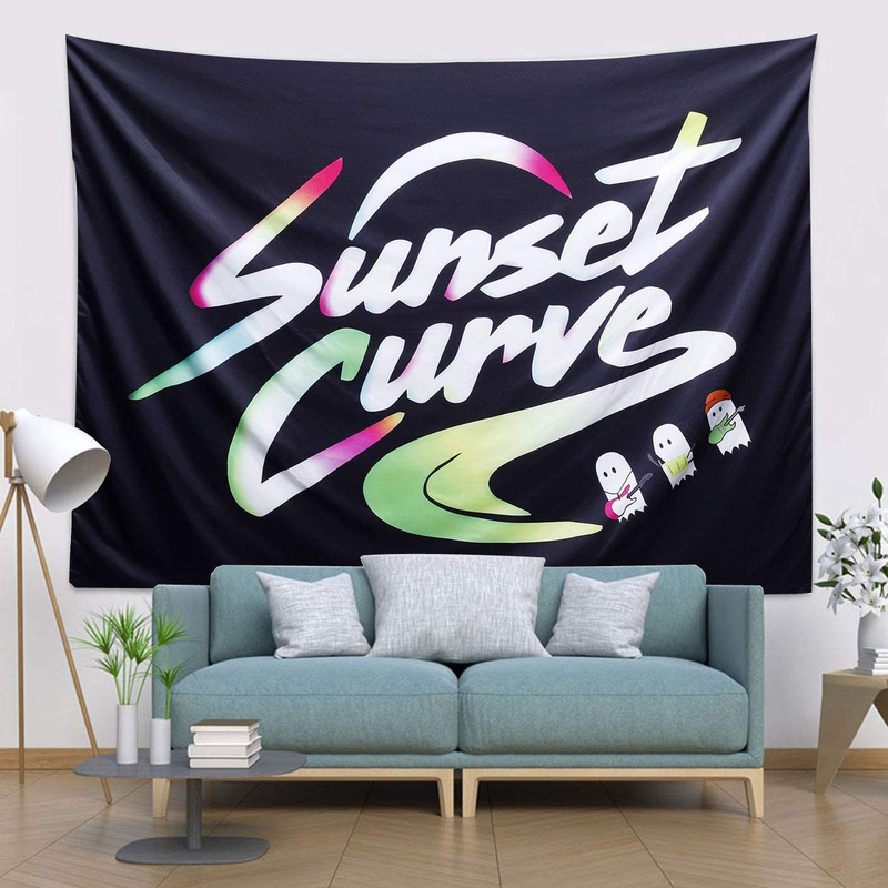 Julie And The Phantoms Tapestry, Sunset Curve Band 3 Boys Musc and Unique Tapestry Wall Hanging Tapestries 3D Boutique Art tapestry with Art Nature Home Decorations for Living Room Bedroom Dorm Decor (51.2 x 59.1 Inch)