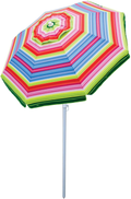 Rio Beach Deluxe 6ft Sun Protection Beach Umbrella with Tilt Home & Garden > Lawn & Garden > Outdoor Living > Outdoor Umbrella & Sunshade Accessories Rio Brands Multi Stripe  
