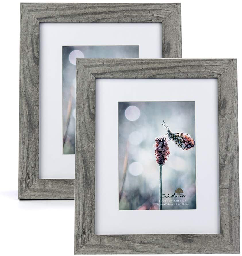 Scholartree Wooden Grey 8x10 Picture Frame 2 Set in 1 Pack Home & Garden > Decor > Picture Frames Scholartree Grey 8x10 inches 