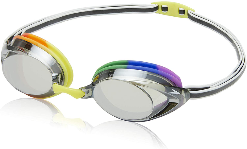 Speedo Unisex-Adult Swim Goggles Mirrored Vanquisher 2.0 Sporting Goods > Outdoor Recreation > Boating & Water Sports > Swimming > Swim Goggles & Masks Speedo Rainbow/Grey Medium  