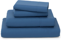 Cosy House Collection Luxury Bamboo Bed Sheet Set - Hypoallergenic Bedding Blend from Natural Bamboo Fiber - Resists Wrinkles - 4 Piece - 1 Fitted Sheet, 1 Flat, 2 Pillowcases - King, White Home & Garden > Linens & Bedding > Bedding Cosy House Collection Royal Blue Queen 