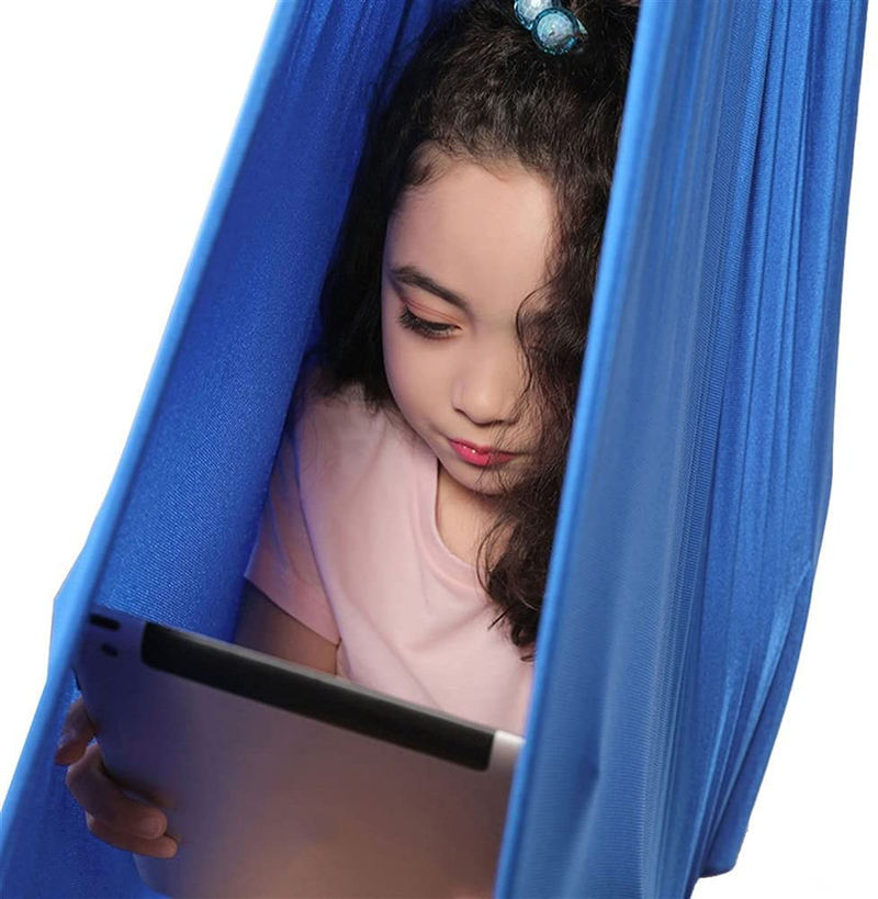 LHHL Sensory Swing for Kids Cuddle Elastic Therapy Swing Indoor for Autism, ADHD, Aspergers and Sensory Integration Snuggle (Color : Blue, Size : 150280CM/59110in) Home & Garden > Lawn & Garden > Outdoor Living > Porch Swings LHHL   