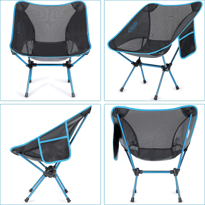G4Free Upgraded 2 Pack Ultralight Folding Camping Chair, Portable Compact Heavy Duty for Outdoor, Camp, Travel, Beach, Picnic, Festival, Hiking, Backpacking Sporting Goods > Outdoor Recreation > Camping & Hiking > Camp Furniture G4Free   