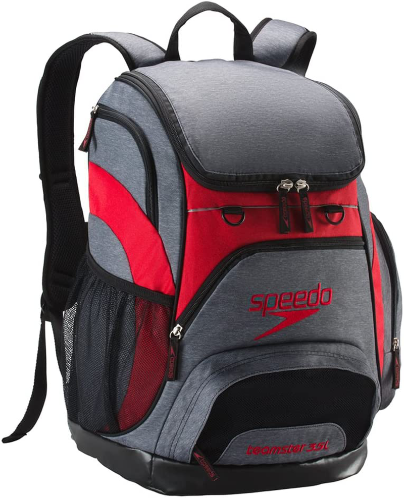 Speedo Large Teamster Backpack 35-Liter, Bright Marigold/Black, One Size Sporting Goods > Outdoor Recreation > Boating & Water Sports > Swimming Speedo Heather/Red One Size 