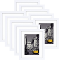 eletecpro 8x10 Picture Frames Set of 10,Display 4x6 or 5x7 Photo Frame with Mat or 8x10 Without Mat,Wall Gallery Photo Frames,Table Top Display or Wall Mounting (Black, 8x10) Home & Garden > Decor > Picture Frames eletecpro White 8x10 