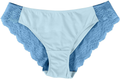 Maidenform Women's Comfort Devotion Lace Back Tanga Panty  Maidenform Blue Whimsy W/Silver 8 
